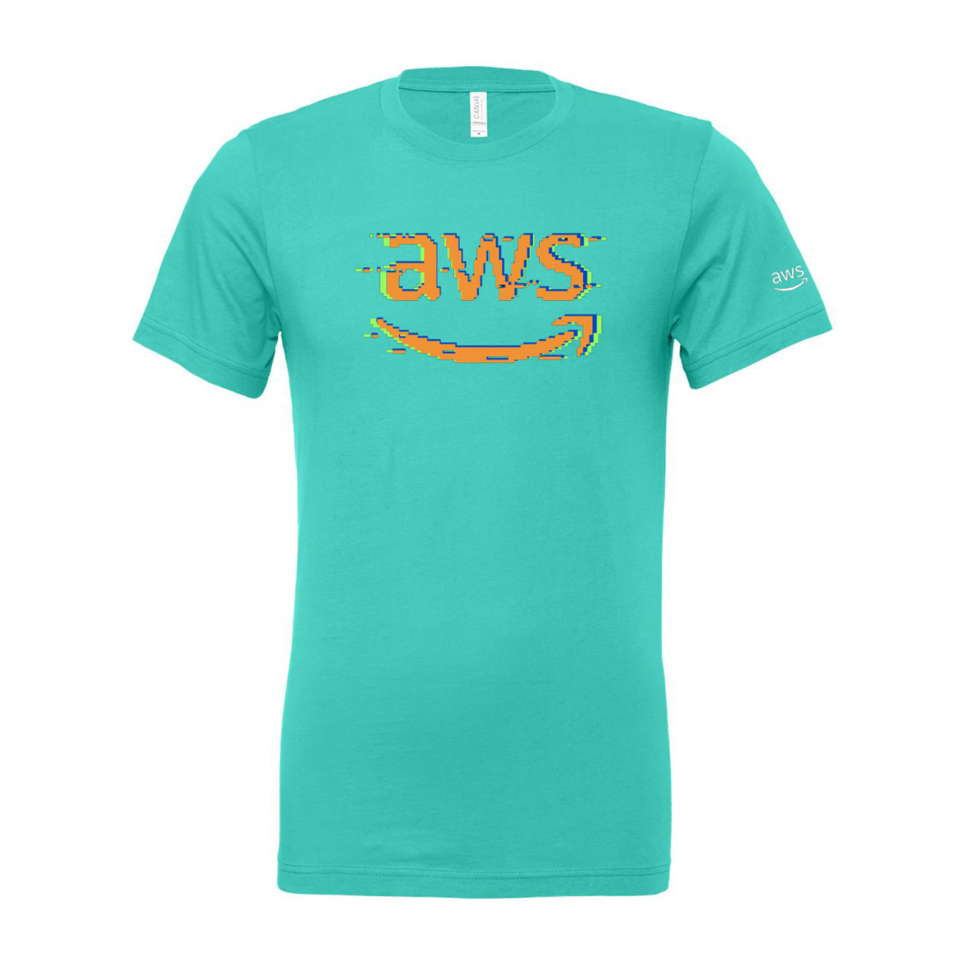 AWS Pixel Sort T-Shirt - Teal
