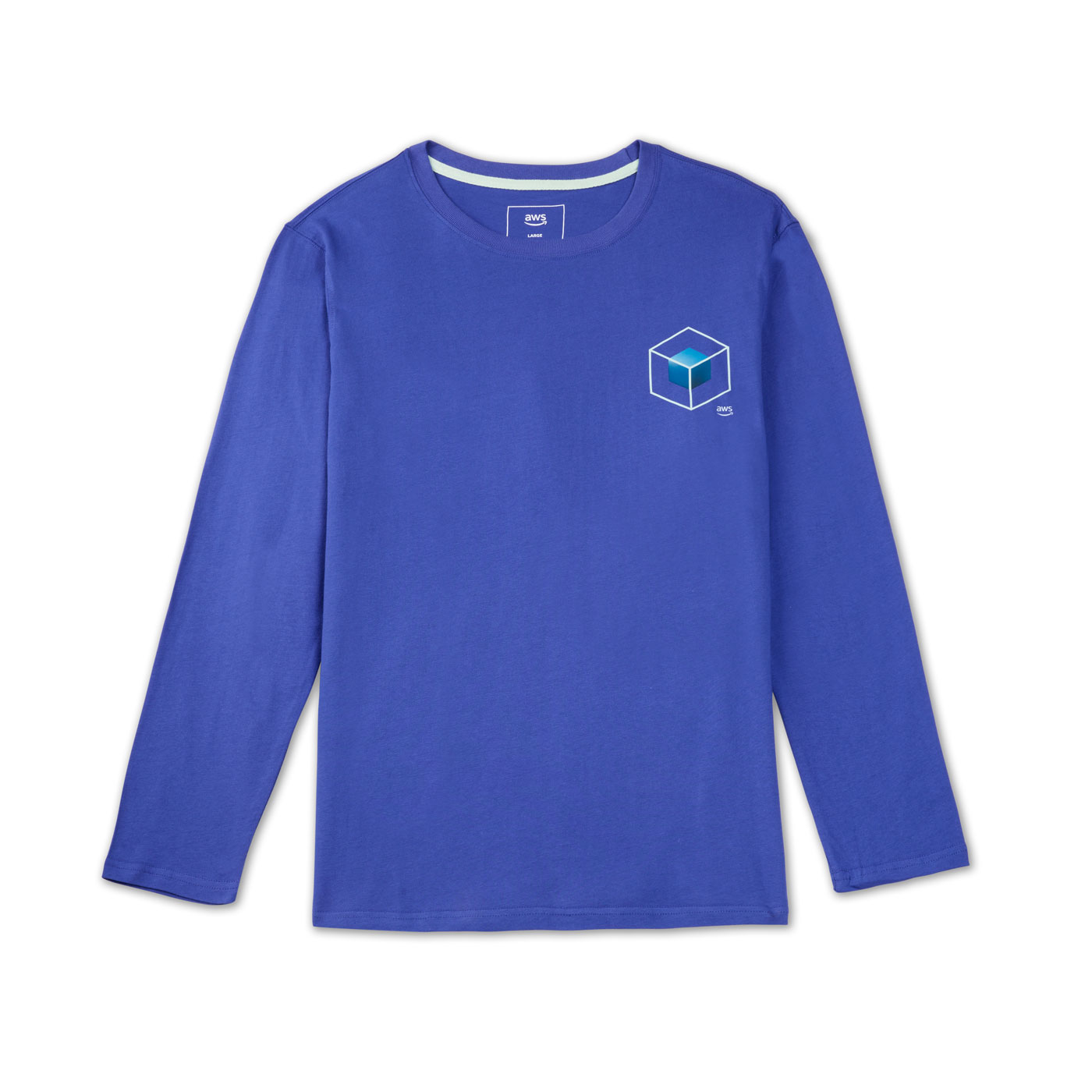 AWS Building Blocks Long-sleeve T-shirt - Cobalt primary image