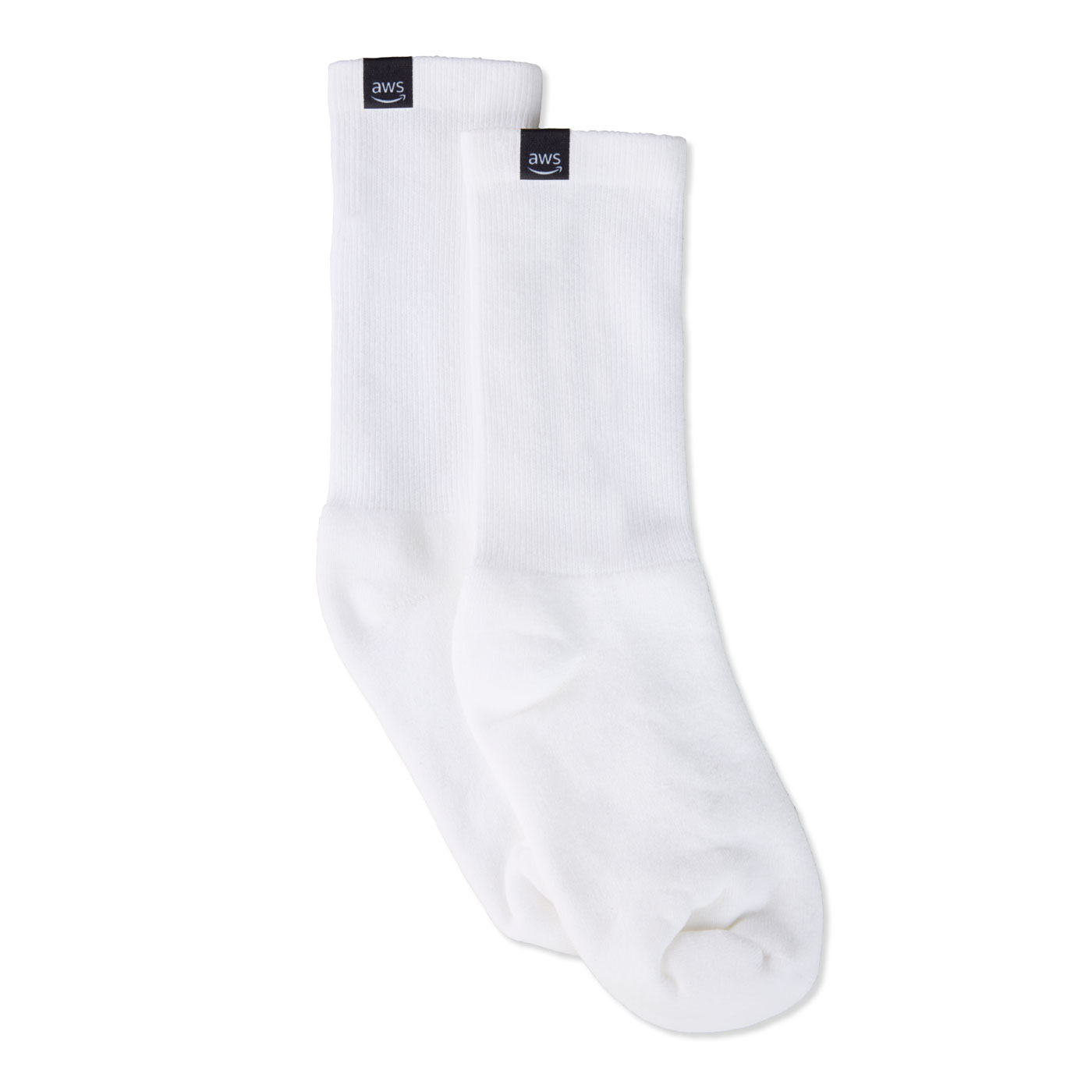 AWS Logo Socks SM - White